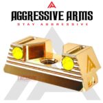 Aggressive Arms TOP LIGHT GATHERING 3 POINT Standard Height Stainless Steel JEWELRY GOLD plated Sights For Glock 17/19/19x/20/21/22/23/24/26/27/29/31/32/34/35/43/43x/45/48 - Image 3