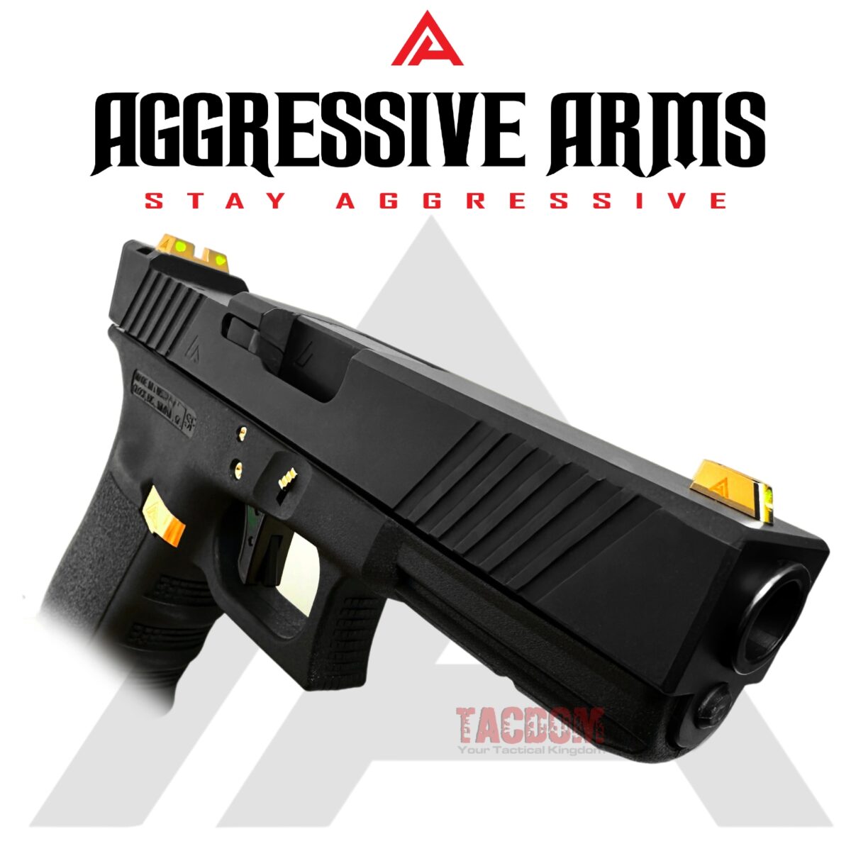 Aggressive Arms TOP LIGHT GATHERING 3 POINT Standard Height Stainless Steel JEWELRY GOLD plated Sights For Glock 17/19/19x/20/21/22/23/24/26/27/29/31/32/34/35/43/43x/45/48 - Image 5