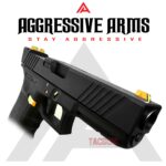Aggressive Arms TOP LIGHT GATHERING 3 POINT Standard Height Stainless Steel JEWELRY GOLD plated Sights For Glock 17/19/19x/20/21/22/23/24/26/27/29/31/32/34/35/43/43x/45/48 - Image 5