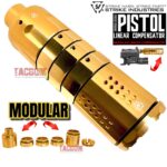 Strike Industries Modular Pistol Compensator for 1/2-28 Threaded Barrel 9mm Linear Comp - SHINY GOLD