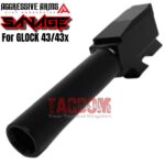 AGGRESSIVE ARMS SAVAGE EDITION RMSC OPTIC CUT Slide BLACK for GLOCK 43 43X PF9SS 9mm 416 STAINLESS + FLUSH CUT BARREL + UPPER PARTS - Image 7