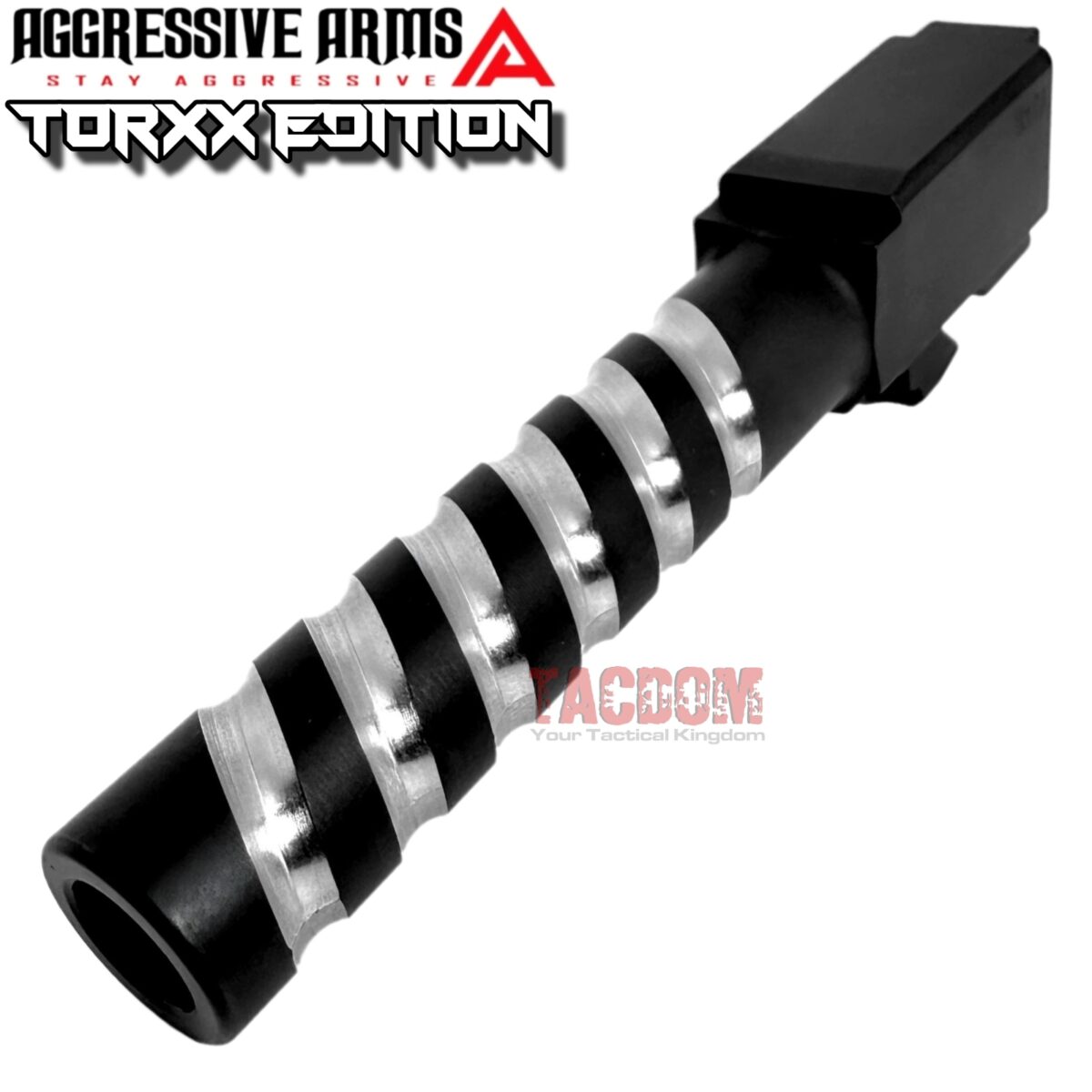 AGGRESSIVE ARMS TORXX TWO-TONE CORKSCREW SPIRAL Match BLACK PVD STAINLESS STEEL Barrel for GLOCK 19 GEN 1-5 - 9mm - Image 2