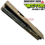 AGGRESSIVE ARMS VECTOR FDE COMPLETE PORTED SLIDE + PORTED BLACK BARREL + UPPER PARTS KIT INSTALLED + SIGHTS FOR GLOCK 17 GEN 3 - Image 8