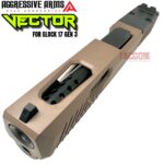 AGGRESSIVE ARMS VECTOR FDE COMPLETE PORTED SLIDE + PORTED BLACK BARREL + UPPER PARTS KIT INSTALLED + SIGHTS FOR GLOCK 17 GEN 3 - Image 2