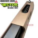 AGGRESSIVE ARMS VECTOR FDE COMPLETE PORTED SLIDE + PORTED BLACK BARREL + UPPER PARTS KIT INSTALLED + SIGHTS FOR GLOCK 17 GEN 3 - Image 5