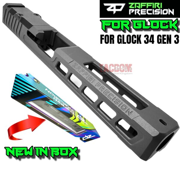 ZAFFIRI ZPS.3 SNIPER GREY SLIDE For GLOCK 34 - LONG SLIDE - GEN 3