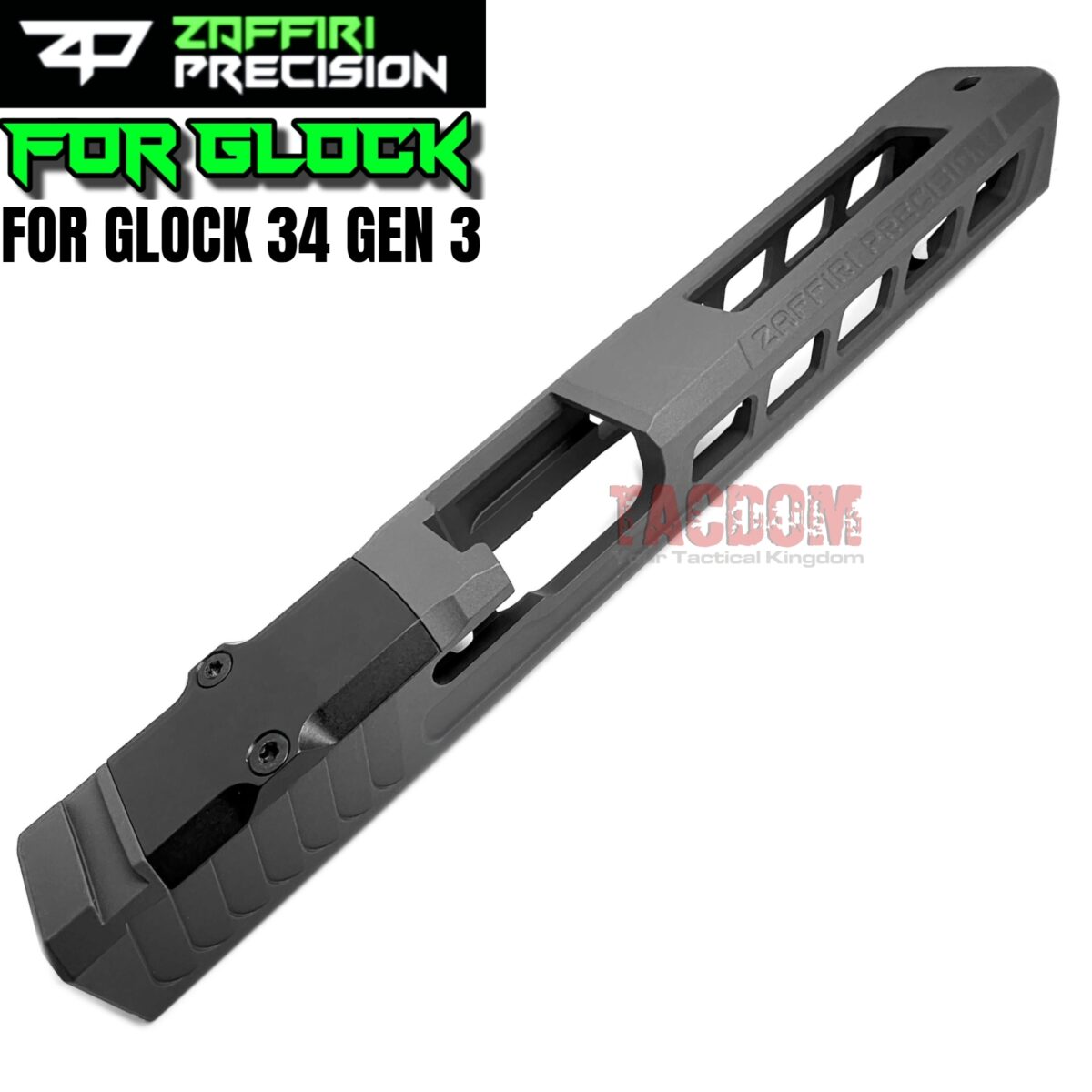ZAFFIRI ZPS.3 SNIPER GREY SLIDE For GLOCK 34 - LONG SLIDE - GEN 3 - Image 6