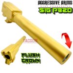 AGGRESSIVE ARMS GOLD TIN barrel for the FULL SIZE SIG P320 - USA MADE - STAINLESS - SAMMI SPEC - for the P320 SLIDE THAT ACCEPTS A 4.7" BARREL