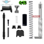 L2D Combat Enhanced Upper Slide Parts Kit For Glock 43 - 43x - 48 BLACK STAINLESS STEEL Extractor Rod Version