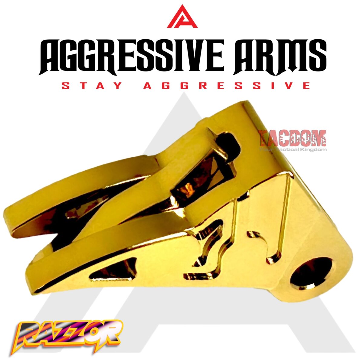 AGGRESSIVE ARMS RAZZOR JEWLERY GOLD PLATED FINISH for GLOCK GEN 1 2 3 4 5 "BILLET ALUMINUM" FLAT TRIGGER - Image 5