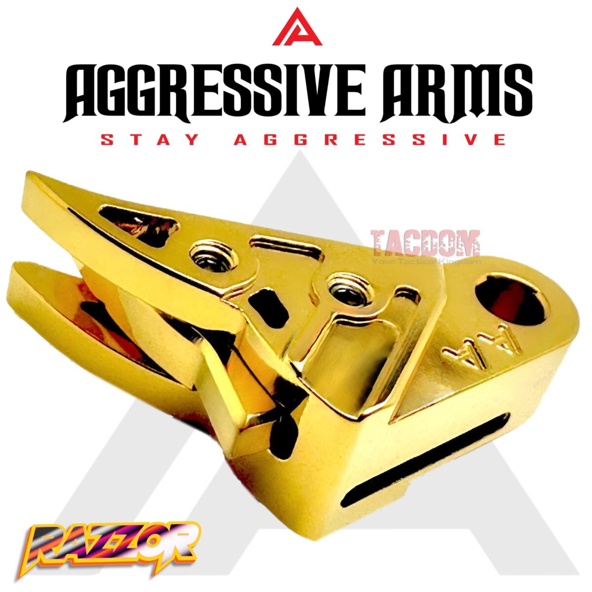 AGGRESSIVE ARMS RAZZOR JEWLERY GOLD PLATED FINISH for GLOCK GEN 1 2 3 4 5 "BILLET ALUMINUM" FLAT TRIGGER - Image 3