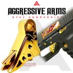 AGGRESSIVE ARMS RAZZOR JEWLERY GOLD PLATED FINISH for GLOCK GEN 1 2 3 4 5 "BILLET ALUMINUM" FLAT TRIGGER - Image 2
