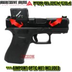 AGGRESSIVE ARMS STANDARD Height FIBER OPTIC Sights for GLOCK COA 19 45 47 INCLUDES GREEN, RED, & YELLOW RODS - Image 2