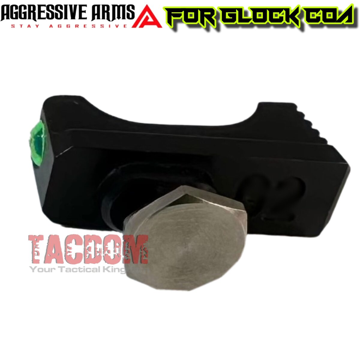 AGGRESSIVE ARMS STANDARD Height FIBER OPTIC Sights for GLOCK COA 19 45 47 INCLUDES GREEN, RED, & YELLOW RODS - Image 5