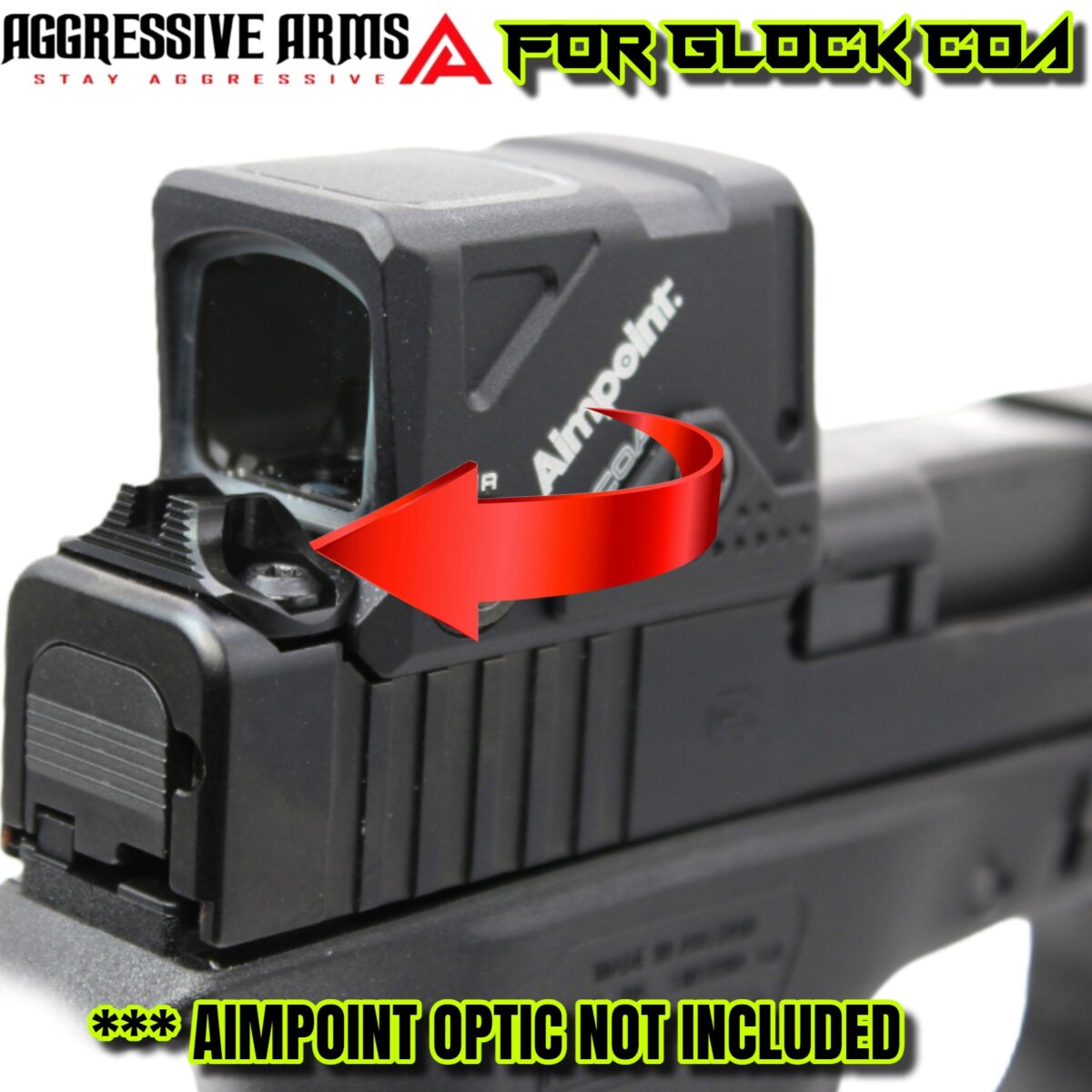 AGGRESSIVE ARMS STANDARD Height NIGHT FISION TRITIUM Sights for GLOCK COA 19 45 47 - Image 5
