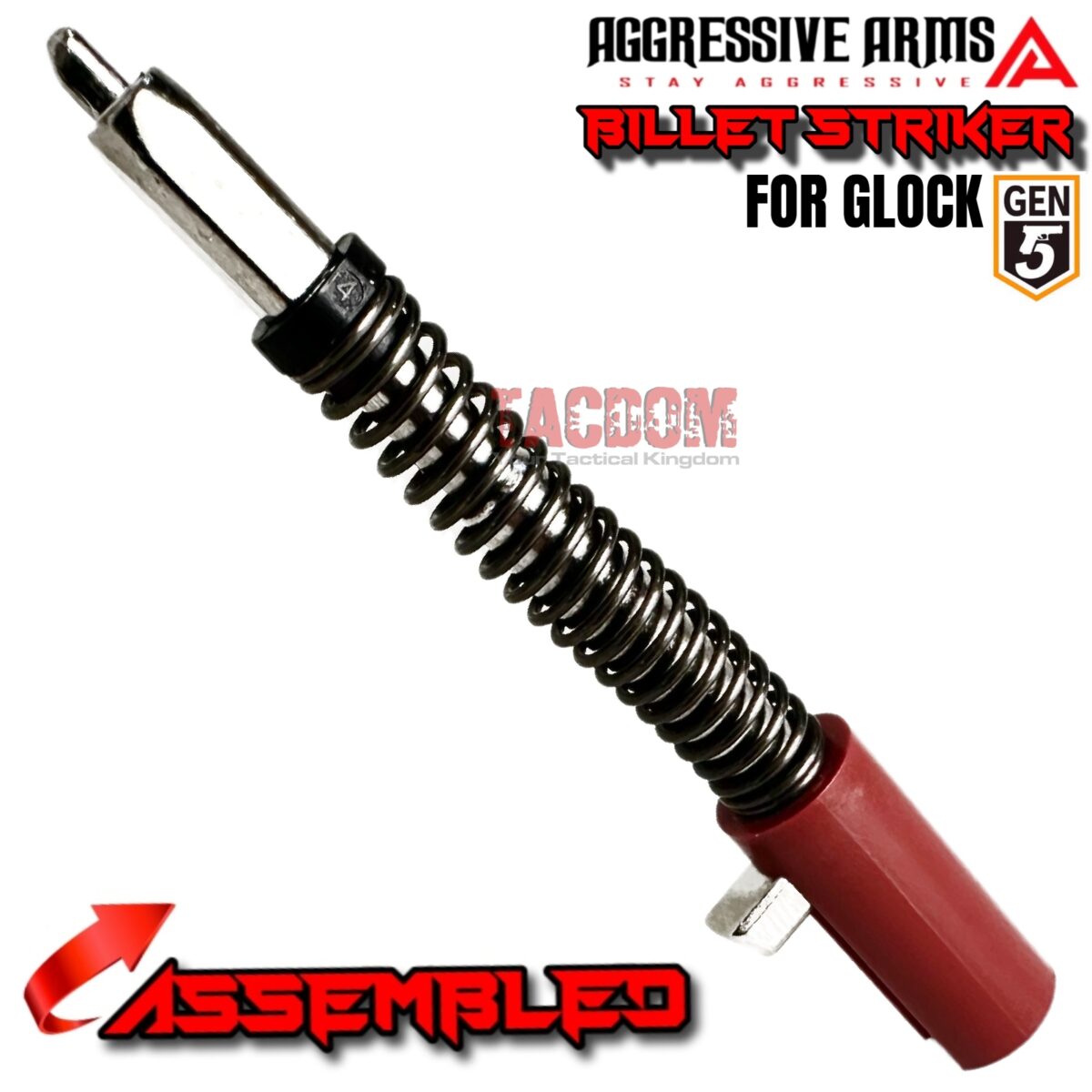 AGGRESSIVE ARMS USA POLISHED 9310 BILLET PREMIUM STRIKER / FIRING PIN ASSEMBLY for Glock GEN 5 - MUCH STRONGER THAN MIM - Image 2