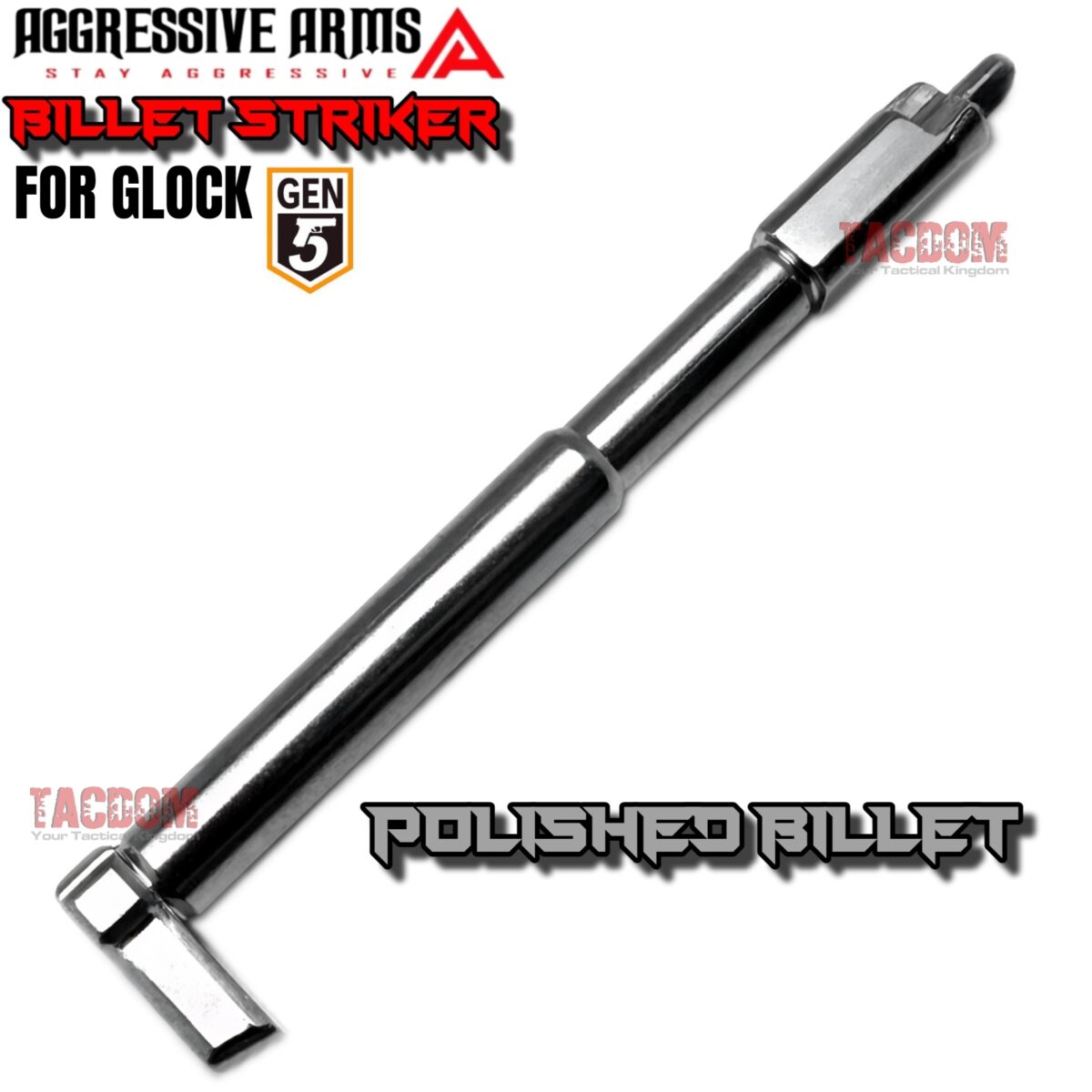AGGRESSIVE ARMS USA POLISHED 9310 BILLET PREMIUM STRIKER / FIRING PIN ASSEMBLY for Glock GEN 5 - MUCH STRONGER THAN MIM - Image 4