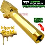 ZAFFIRI BLACK ZPS.P RMR SLIDE For GLOCK 19 GEN 3 + SHINY GOLD FLUSH CUT FLUTED BARREL - Image 4