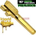 ZAFFIRI BLACK ZPS.P RMR SLIDE For GLOCK 19 GEN 3 + SHINY GOLD FLUSH CUT FLUTED BARREL - Image 6