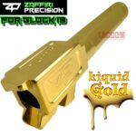 ZAFFIRI BLACK ZPS.P RMR SLIDE For GLOCK 19 GEN 3 + SHINY GOLD FLUSH CUT FLUTED BARREL - Image 12