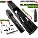 AGGRESSIVE ARMS BLACK MAMBA PORTED SLIDE AND BARREL COMPLETE WITH PARTS INSTALLED FOR GLOCK 19 GEN 5 - VAPOR