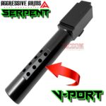 AGGRESSIVE ARMS BLACK MAMBA PORTED SLIDE AND BARREL COMPLETE WITH PARTS INSTALLED FOR GLOCK 19 GEN 5 - VAPOR - Image 4
