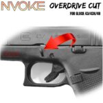 NVOKE For GLOCK 43 43X 48 EXTENDED "OVERDRIVE" PATTERN SLIDE LOCK TAKE DOWN - 316 STAINLESS - BLACK - Image 3