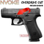 NVOKE For GLOCK 43 43X 48 EXTENDED "OVERDRIVE" PATTERN SLIDE LOCK TAKE DOWN - 316 STAINLESS - BLACK - Image 4