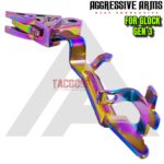 AGGRESSIVE ARMS RAZZOR JEWLERY RAINBOW FINISH for GLOCK GEN 3 "BILLET ALUMINUM" FLAT TRIGGER WITH RAINBOW BAR - Image 5