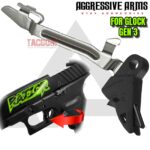 AGGRESSIVE ARMS RAZZOR STEALTH BLACK for GLOCK GEN 3 "BILLET ALUMINUM" FLAT TRIGGER WITH ENHANCED BAR