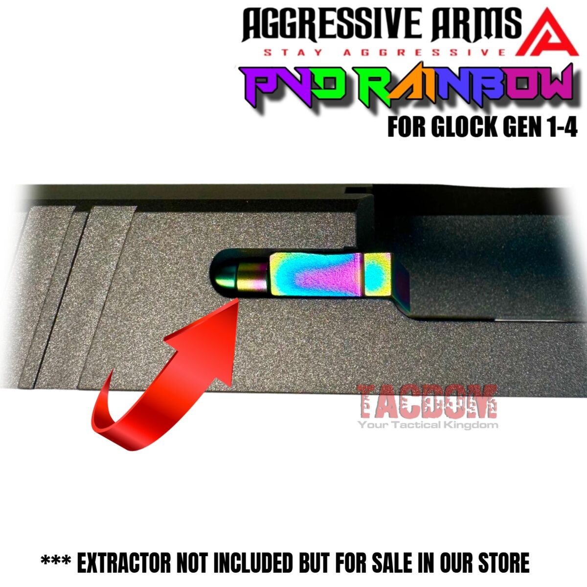 AGGRESSIVE ARMS Extractor Depressor Rod Kit Gen 1-4 GLOCK RAINBOW STAINLESS STEEL - Image 3