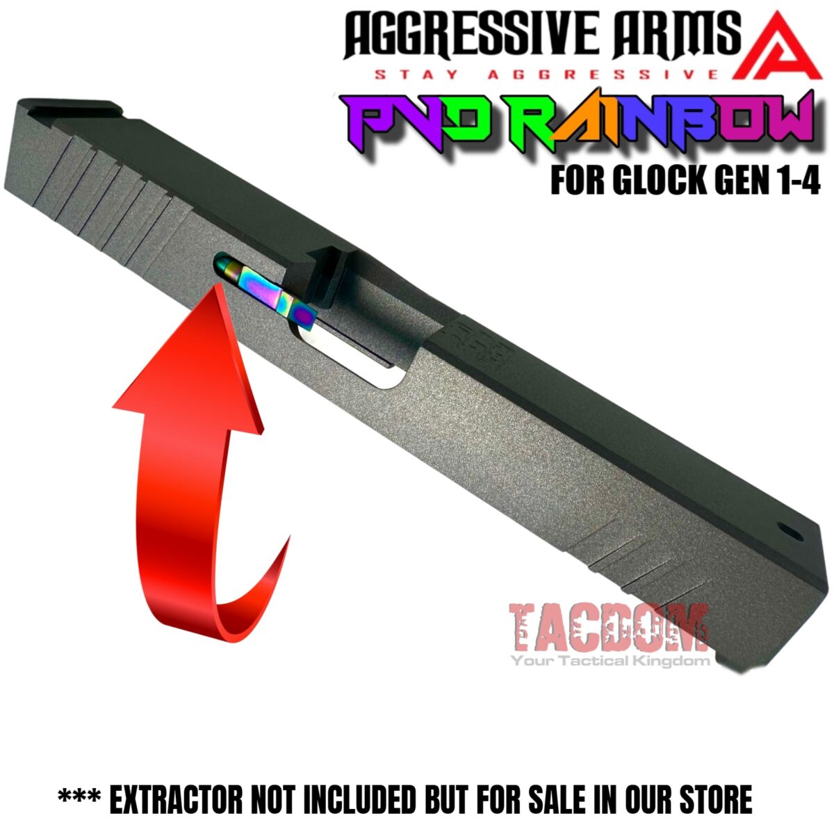 AGGRESSIVE ARMS Extractor Depressor Rod Kit Gen 1-4 GLOCK RAINBOW STAINLESS STEEL - Image 4