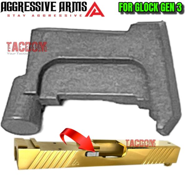 AGGRESSIVE ARMS 416 STAINLESS STEEL EXTRACTOR for GLOCK 17-17L-19-26-34 in GEN 3 - IMPROVED