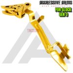 AGGRESSIVE ARMS RAZZOR JEWLERY GOLD FINISH for GLOCK GEN 3 "BILLET ALUMINUM" FLAT TRIGGER WITH ENHANCED GOLD BAR - Image 4