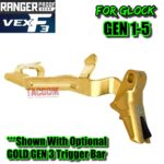 RANGER PROOF / JOHNNY GLOCK COLLABORATION VEX F3 GOLD / BLACK TRIGGER for GLOCK GEN 1 2 3 4 5 - 17 19 19X 20 21 22 23 24 26 27 31 32 33 34 35 37 36 38 39 43 43x 45 48 - Image 8