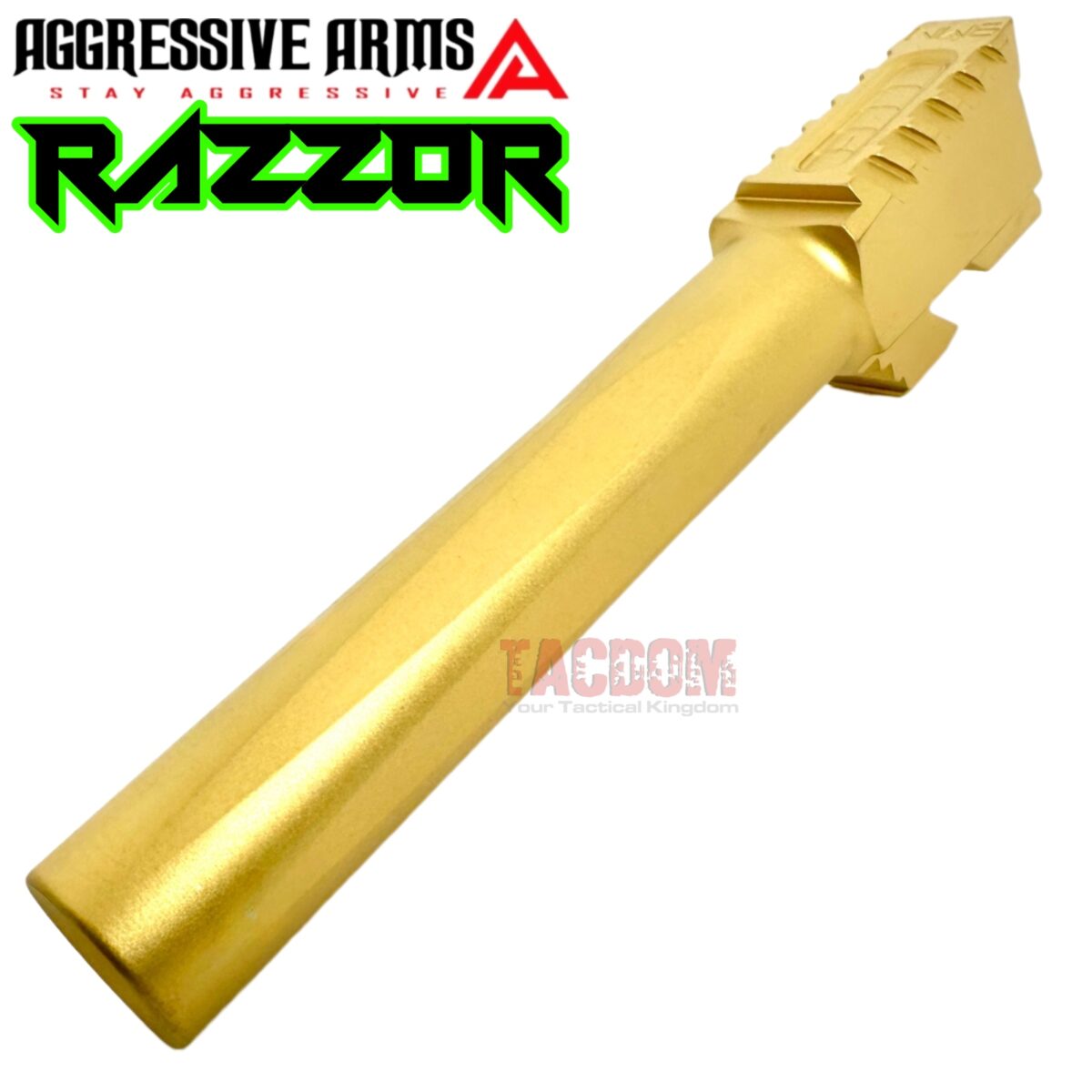 ZAFFIRI SHINY GOLD ZPS.2 RMR SLIDE For GLOCK 17 GEN 3 + RAAZOR FLUSH CUT BARREL - Image 5