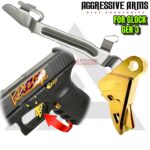 AGGRESSIVE ARMS RAZZOR JEWLERY GOLD PLATED FINISH for GLOCK GEN 3 "BILLET ALUMINUM" FLAT TRIGGER WITH ENHANCED BAR