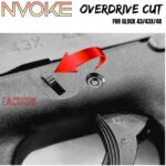 NVOKE For GLOCK 43 43X 48 EXTENDED "OVERDRIVE" PATTERN SLIDE LOCK TAKE DOWN - 316 STAINLESS - BLACK - Image 2