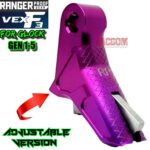 RANGER PROOF / JOHNNY GLOCK COLLABORATION VEX F3 PURPLE ADJUSTABLE TRIGGER for GLOCK GEN 1 2 3 4 5 - 17 19 19X 20 21 22 23 24 26 27 31 32 33 34 35 37 36 38 39 43 43x 45 48 - Image 4