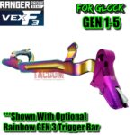 RANGER PROOF / JOHNNY GLOCK COLLABORATION VEX F3 PURPLE ADJUSTABLE TRIGGER for GLOCK GEN 1 2 3 4 5 - 17 19 19X 20 21 22 23 24 26 27 31 32 33 34 35 37 36 38 39 43 43x 45 48 - Image 8
