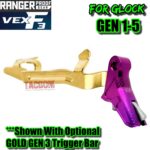 RANGER PROOF / JOHNNY GLOCK COLLABORATION VEX F3 PURPLE ADJUSTABLE TRIGGER for GLOCK GEN 1 2 3 4 5 - 17 19 19X 20 21 22 23 24 26 27 31 32 33 34 35 37 36 38 39 43 43x 45 48 - Image 5