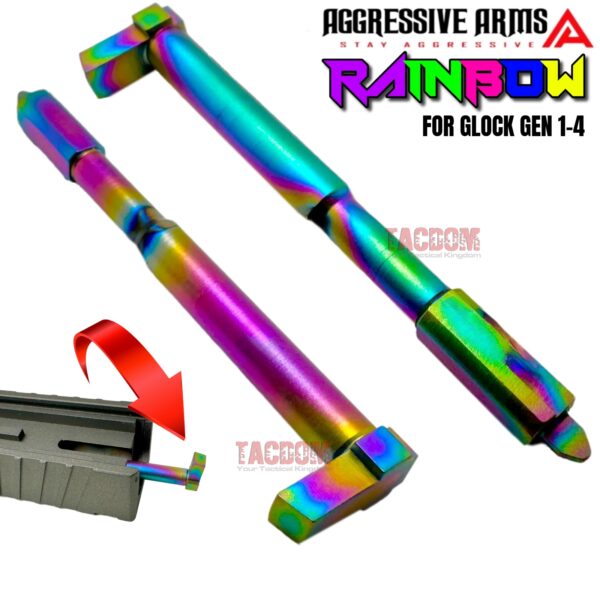 AGGRESSIVE ARMS USA RAINBOW PVD BILLET STAINLESS STEEL STRIKER / FIRING PIN for Glock GEN 1-4