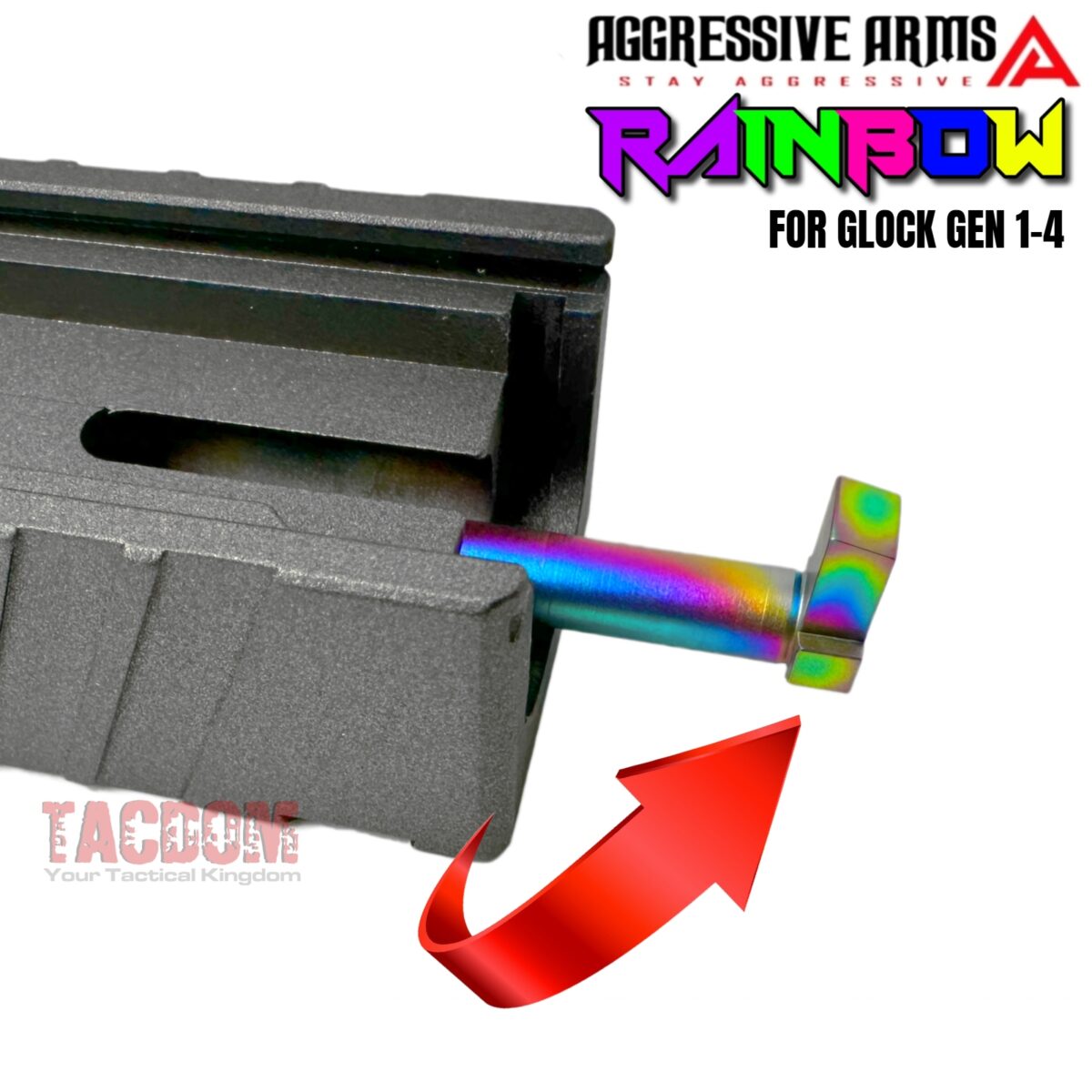 AGGRESSIVE ARMS USA RAINBOW PVD BILLET STAINLESS STEEL STRIKER / FIRING PIN for Glock GEN 1-4 - Image 4