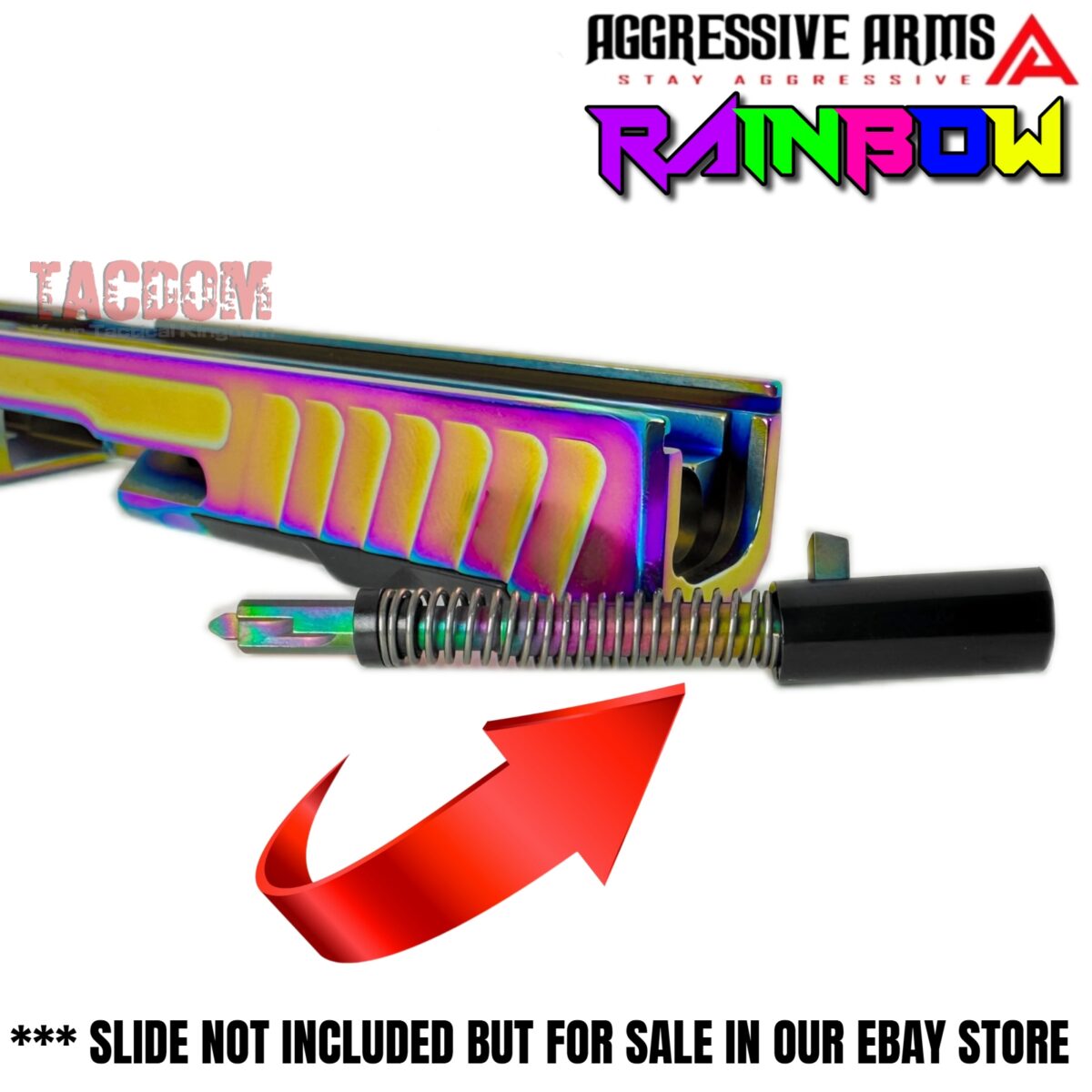 AGGRESSIVE ARMS USA RAINBOW PVD BILLET STRIKER / FIRING PIN ASSEMBLY for Glock GEN 1-4 - Image 2