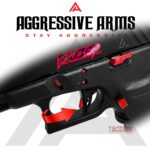 AGGRESSIVE ARMS RAZZOR COMBAT BLACK / RED FINISH for GLOCK GEN 1 2 3 4 5 "BILLET ALUMINUM" FLAT TRIGGER - Image 2