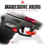 AGGRESSIVE ARMS RAZZOR COMBAT BLACK / RED FINISH for GLOCK GEN 1 2 3 4 5 "BILLET ALUMINUM" FLAT TRIGGER - Image 4