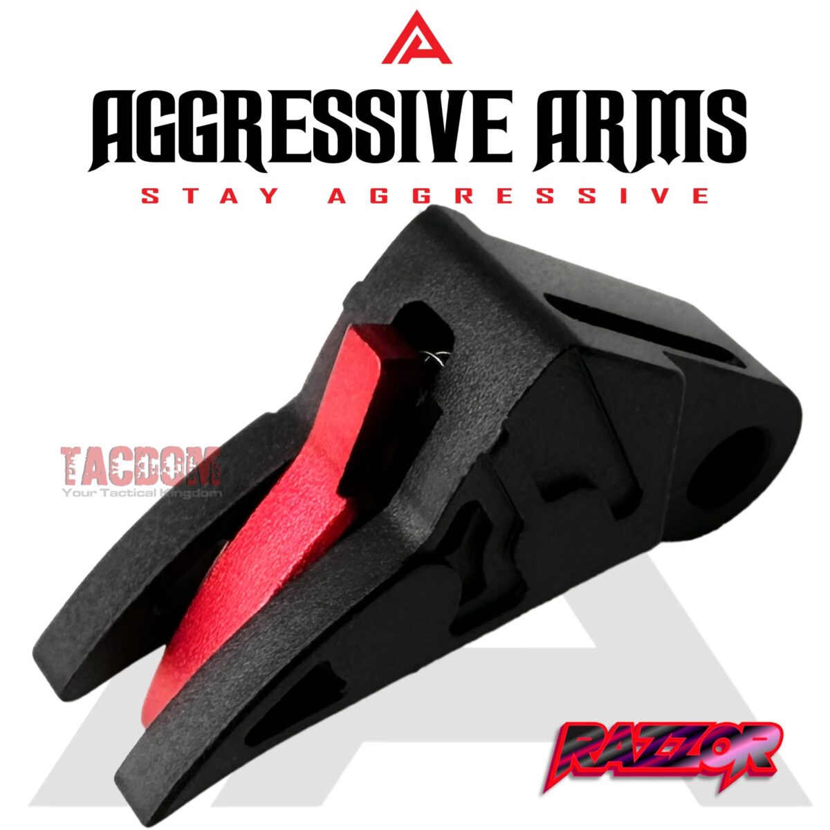 AGGRESSIVE ARMS RAZZOR STEALTH BLACK & RED for GLOCK GEN 5 "BILLET ALUMINUM" FLAT TRIGGER WITH ENHANCED BAR - Image 5