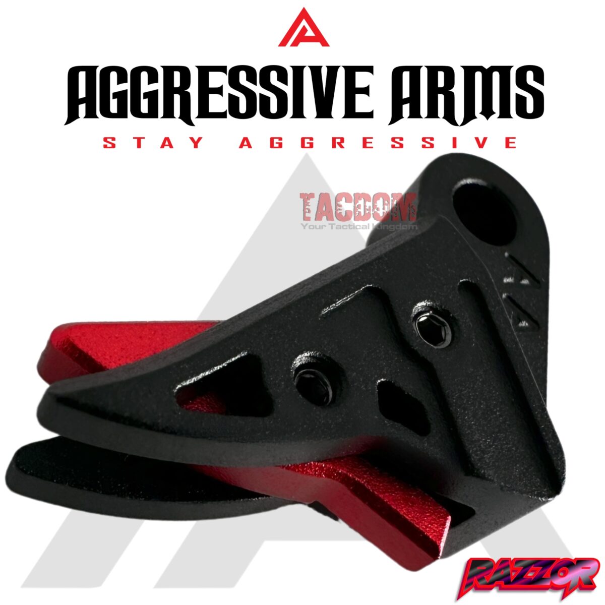 AGGRESSIVE ARMS RAZZOR COMBAT BLACK / RED FINISH for GLOCK GEN 1 2 3 4 5 "BILLET ALUMINUM" FLAT TRIGGER - Image 3