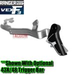 RANGER PROOF / JOHNNY GLOCK COLLABORATION VEX F3 Black /SILVER TWO-TONE "ADJUSTABLE VERSION" TRIGGER for GLOCK GEN 1 2 3 4 5 - 17 19 19X 20 21 22 23 24 26 27 31 32 33 34 35 37 36 38 39 43 43x 45 48 - Image 8