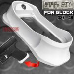 STEEL CITY ARSENAL GLOCK GEN 5 43X - 48 ENHANCED "TACDOM EXCLUSIVE" STORM WHITE MAGWELL – FITS OEM GLOCK FACTORY FRAMES